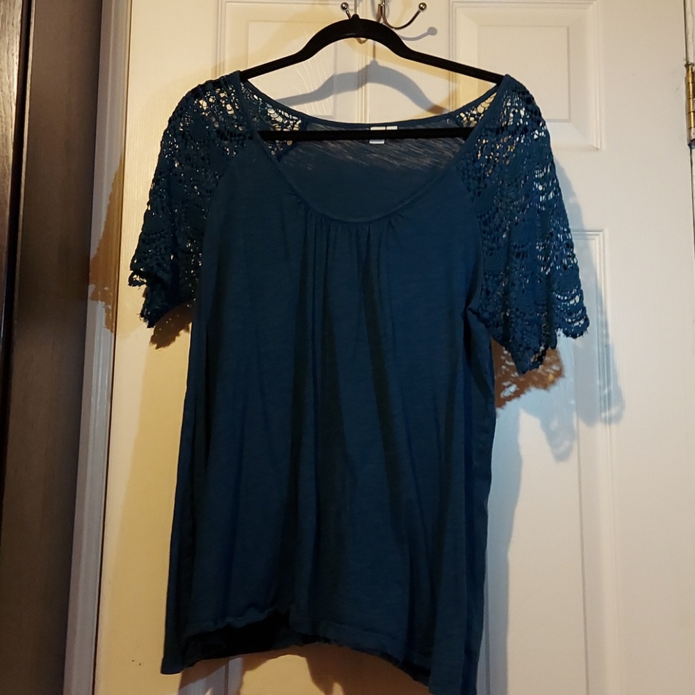 Anthropologie shirt- Teal color